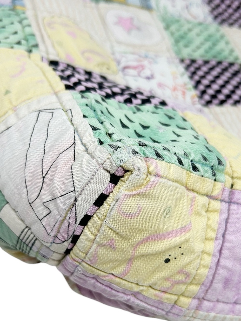 Vintage Handmade Quilted Tote Bag - Picture 11 of 14
